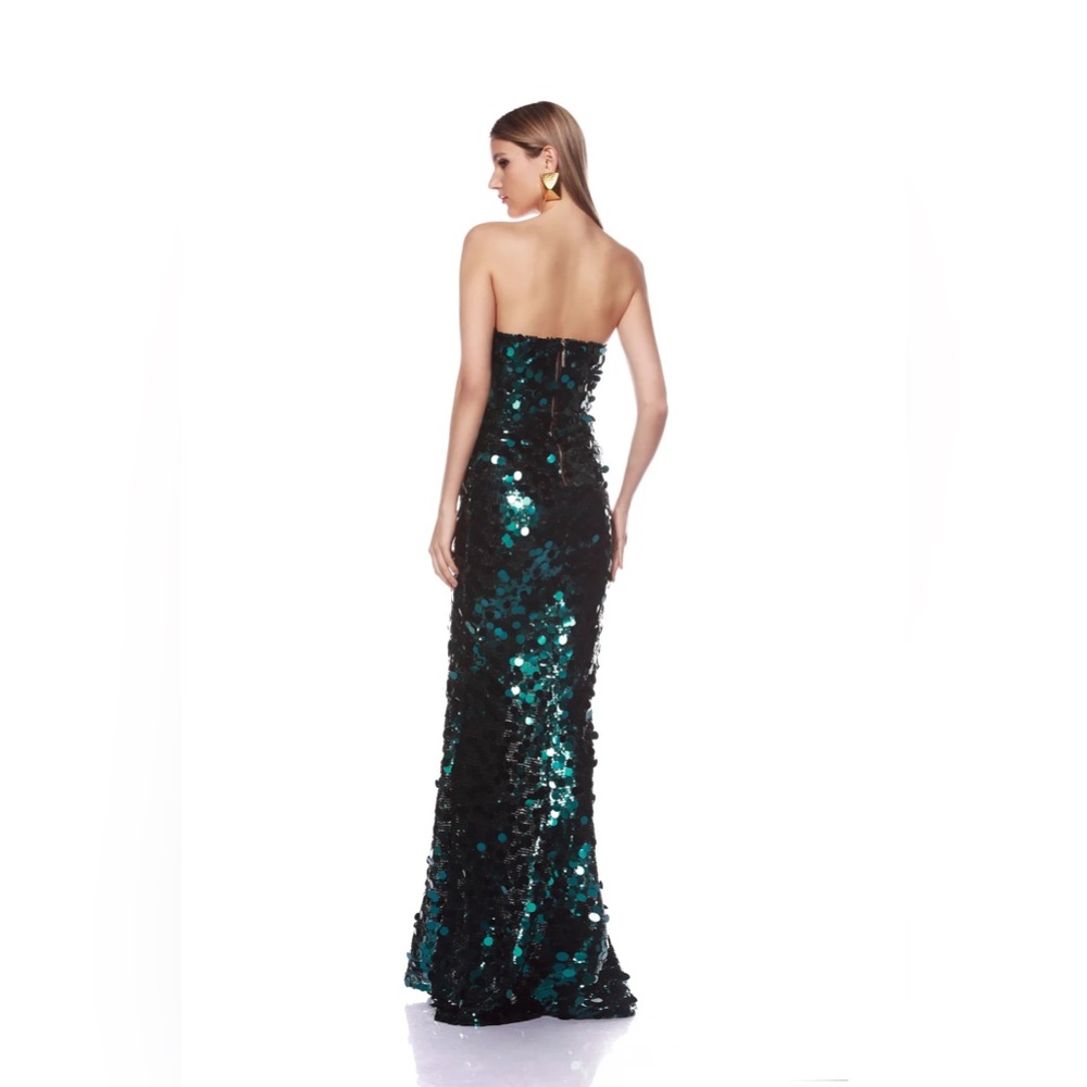 Bronx and Banco Emerald Sequin Strapless Maxi Dress - Picture 7 of 15